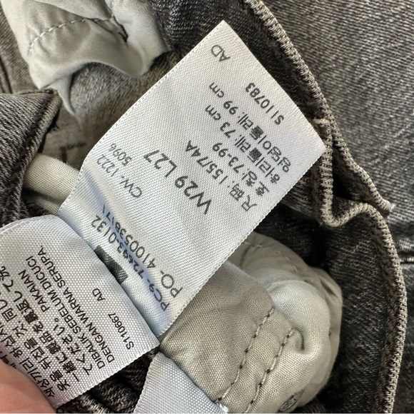 Levi’s Ribcage Straight Ankle Button Fly Gray Womens Size 29 - Picture 6 of 8